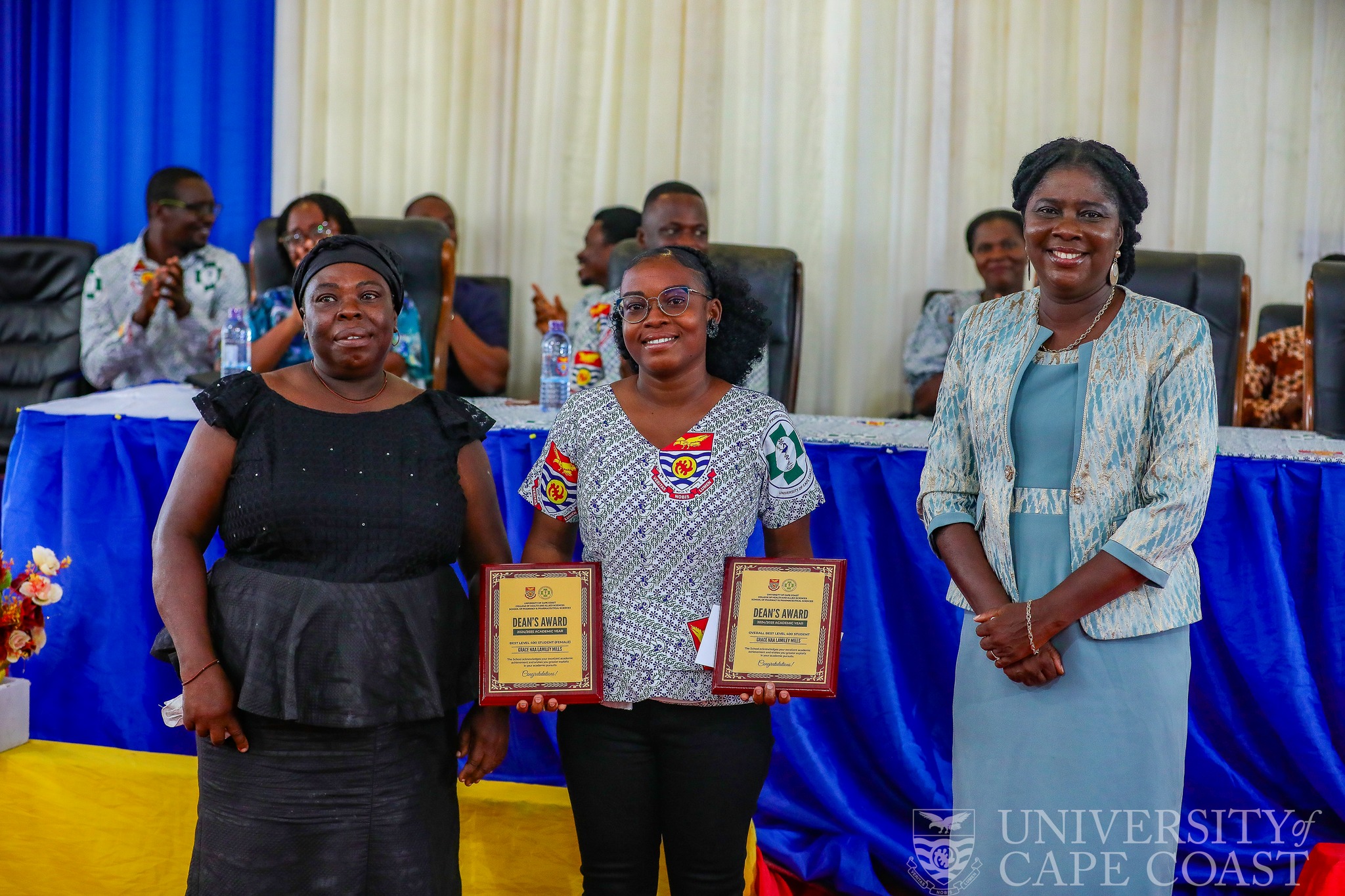 Grace Naa Lamiley Mills with Professor Rosemond Boohene