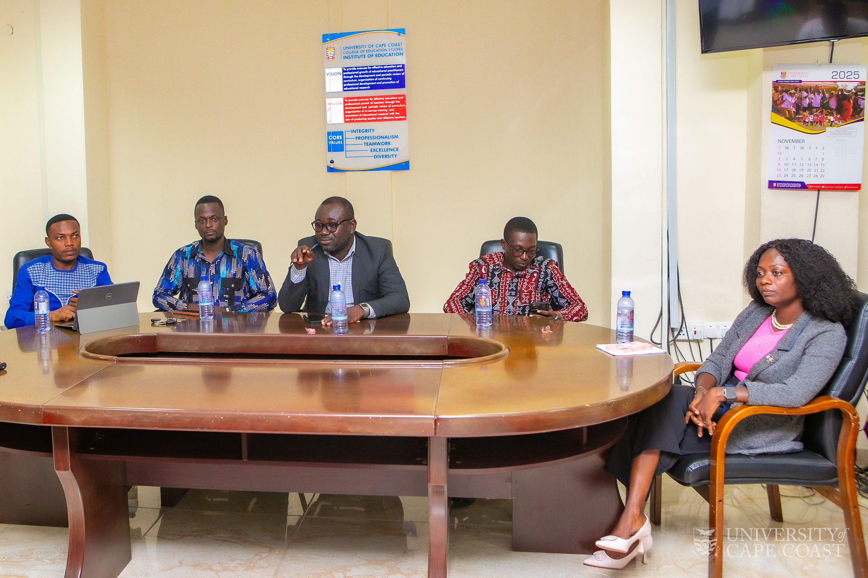 L-R (Vice-Dean, Dean, Former Dean & Faculty Officer)