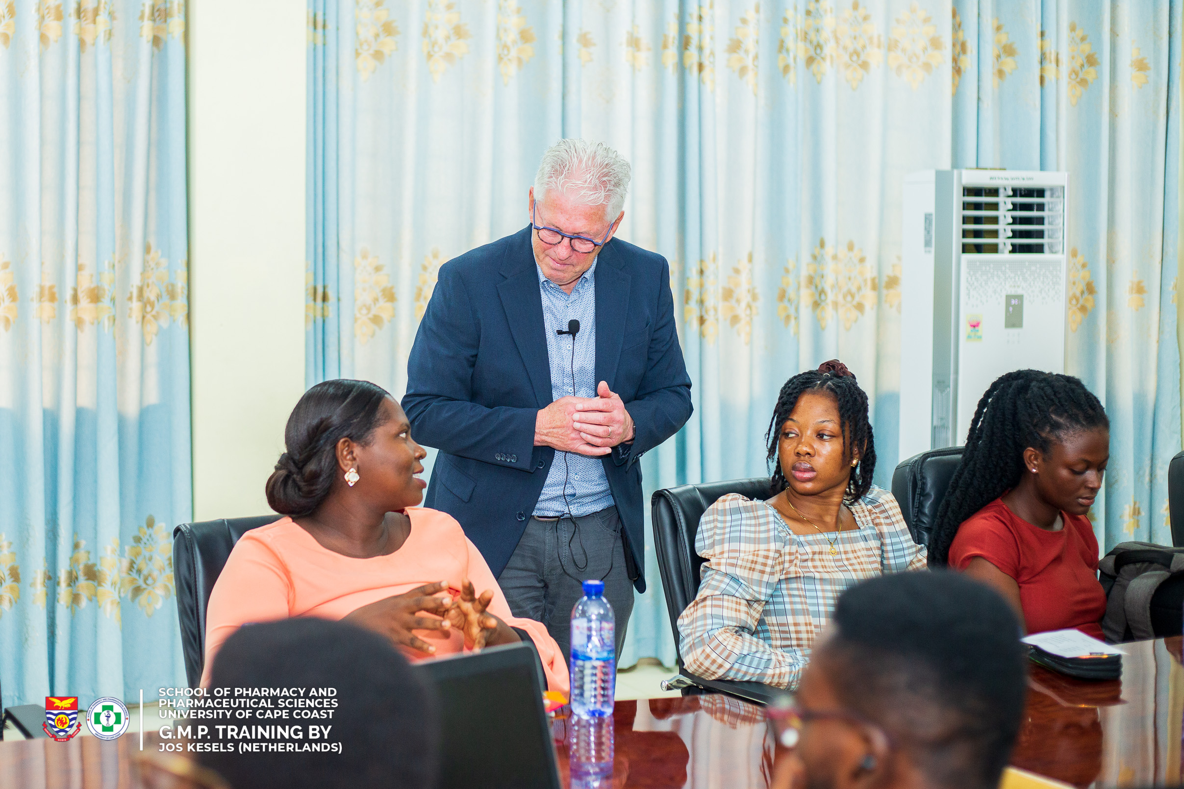 Jos Kessels paying attention to Dr Esther Oppong's question