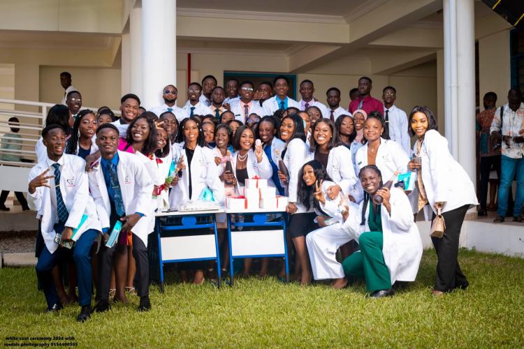 A group photograph after the maiden white coat ceremony