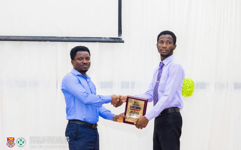 Nkansah Albert Dwamena (Most improved PharmD UCC 4th year student)