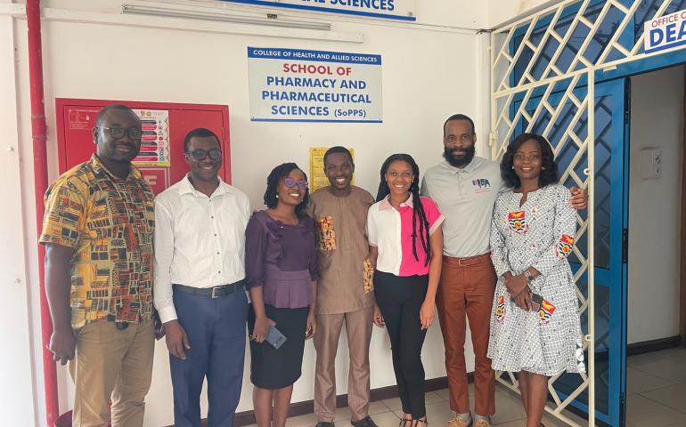 (L-R) Prof. Ernest Obese, Prof. Robert P. Biney, Ms. Constance Caroline Cobbold, Prof. Elvis Ofori Ameyaw, Ms. Ayona Shelton, Mr. Pierre Aiywue, Mrs. Esther Bema Nimo