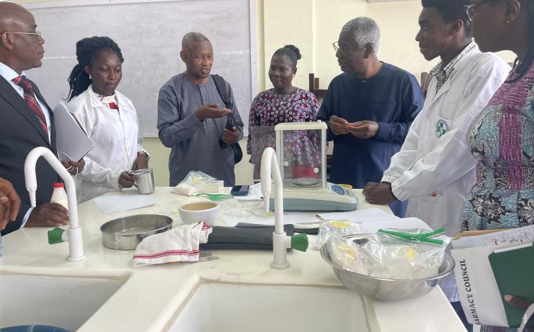 Lab inspection with the Pharmacy council Ghana