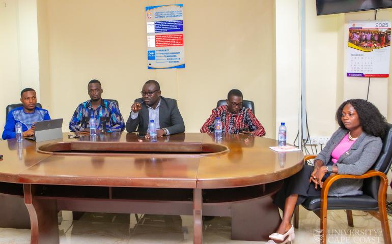 L-R (Vice-Dean, Dean, Former Dean & Faculty Officer)