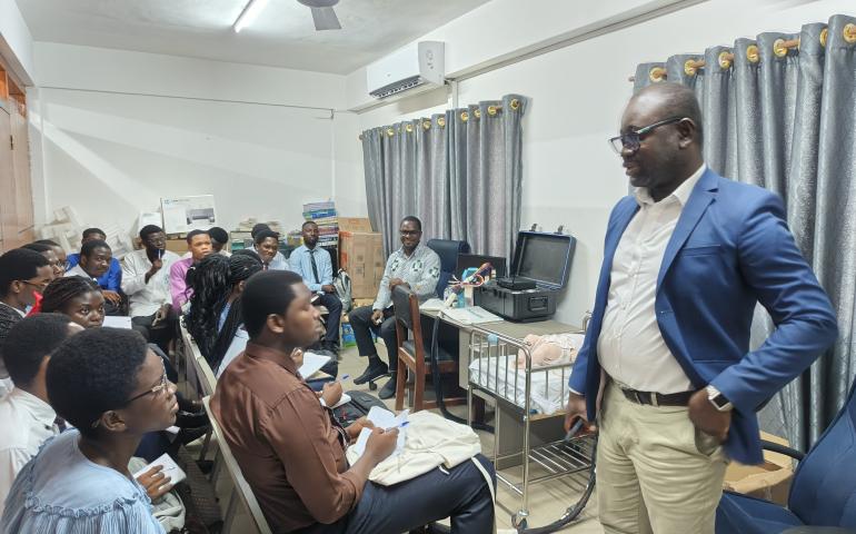 Dean: Prof Ernest Obese at the SOPPS Skills Lab